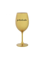POHODINDA - zlatá sklenice na víno 350 ml