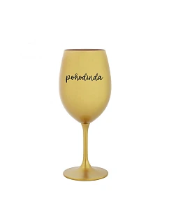 POHODINDA - zlatá sklenice na víno 350 ml