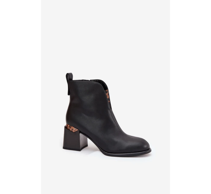 Boty na podpatku model 217727 Step in style Boty na podpatku model 217727 Step in style