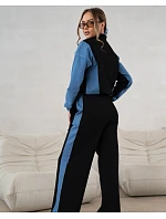 Tepláková souprava mikina na zip + široké kalhoty model 22049162 - Moon Tepláková souprava mikina na zip + široké kalhoty model 22049162 - Moon