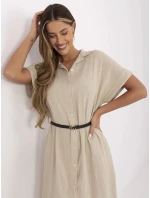Sukienka MI SK model 21121836 beżowy - FPrice Sukienka MI SK model 21121836 beżowy - FPrice