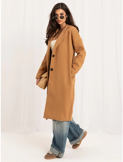 Płaszcz TW PL BI camelowy model 22366179 - FPrice Płaszcz TW PL BI camelowy model 22366179 - FPrice