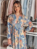 LILOVIE květinové maxi šaty jedné velikosti světle modré FashionStreet EY2570