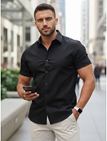 Pánské tričko s krátkým rukávem černé FashionStreet KX1044