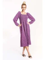 Fialové dámské šaty se rameny model 19551032 - Ann Gissy Fialové dámské šaty se rameny model 19551032 - Ann Gissy