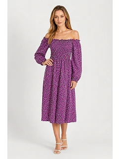 Fialové dámské šaty se rameny model 19551032 - Ann Gissy