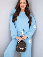 Dámská sada máslo mikina + kalhoty modrý