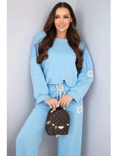 Dámská sada máslo mikina + kalhoty modrý