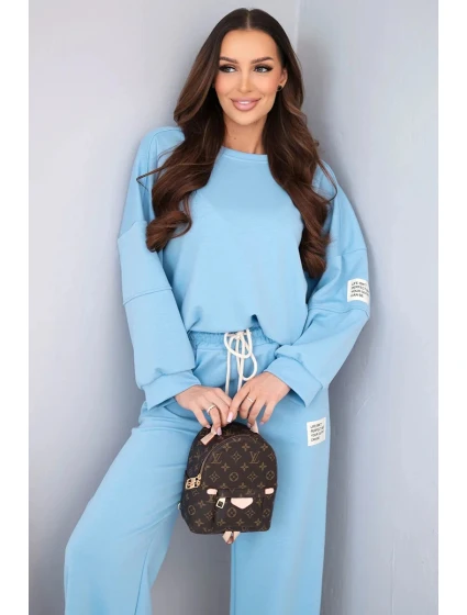 Dámská sada máslo mikina + kalhoty modrý