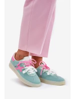 Nízké Dámské Sportovní Boty V Leopardím Mintově-Růžové Zelevelis Nízké Dámské Sportovní Boty V Leopardím Mintově-Růžové Zelevelis