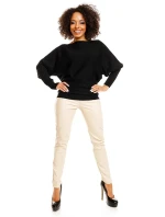 Dámský svetr s netopýřími rukávy 70003 - PeeKaBoo