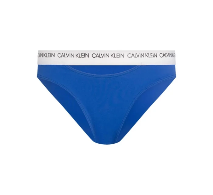 Spodní díl plavek KW0KW00658-CHQ modrobílá - Calvin Klein