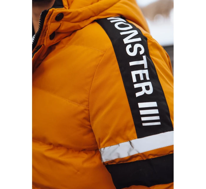 Pánská prošívaná zimní bunda žlutá FashionStreet TX4567