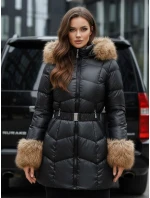 Dámská zimní prošívaná bunda s kapucí černá FashionStreet TY5320