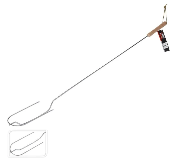 OHNIVÁ VIDLICE 100 CM S DŘEVĚNOU RUKOJETÍ