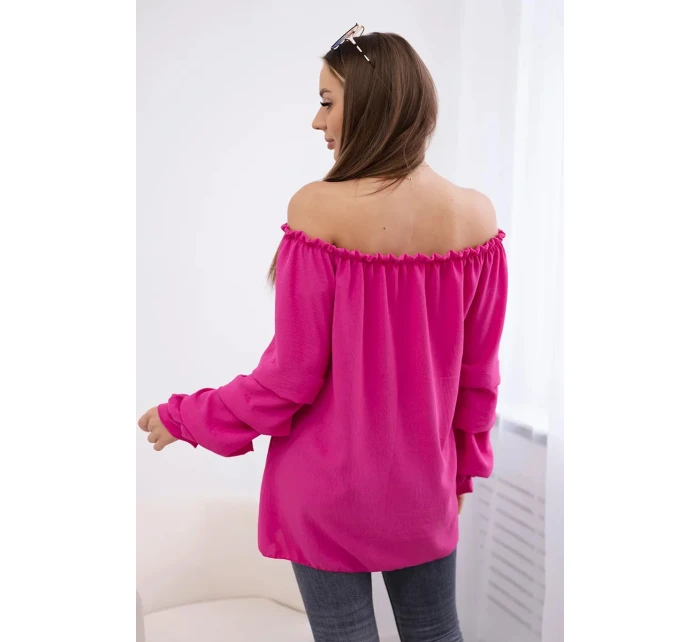 Španělská halenka s ozdobnými rukávy fuchsie Španělská halenka s ozdobnými rukávy fuchsie
