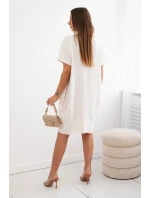 Šaty s kapsami a přívěskem světle béžová Šaty s kapsami a přívěskem světle béžová