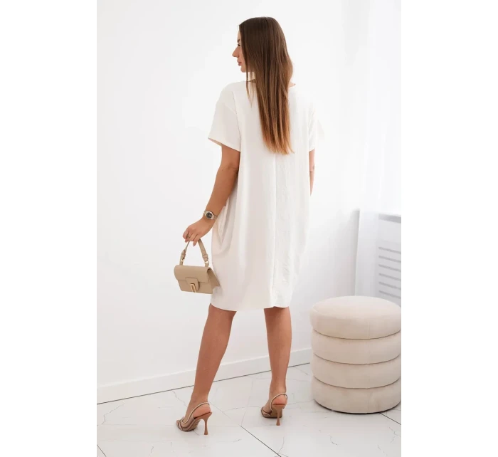 Šaty s kapsami a přívěskem světle béžová Šaty s kapsami a přívěskem světle béžová
