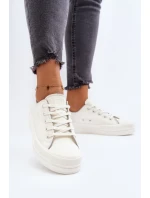 Dámské tenisky z ekologické kůže Big Star model 21649521 Bílé - Big Star Shoes Dámské tenisky z ekologické kůže Big Star model 21649521 Bílé - Big Star Shoes