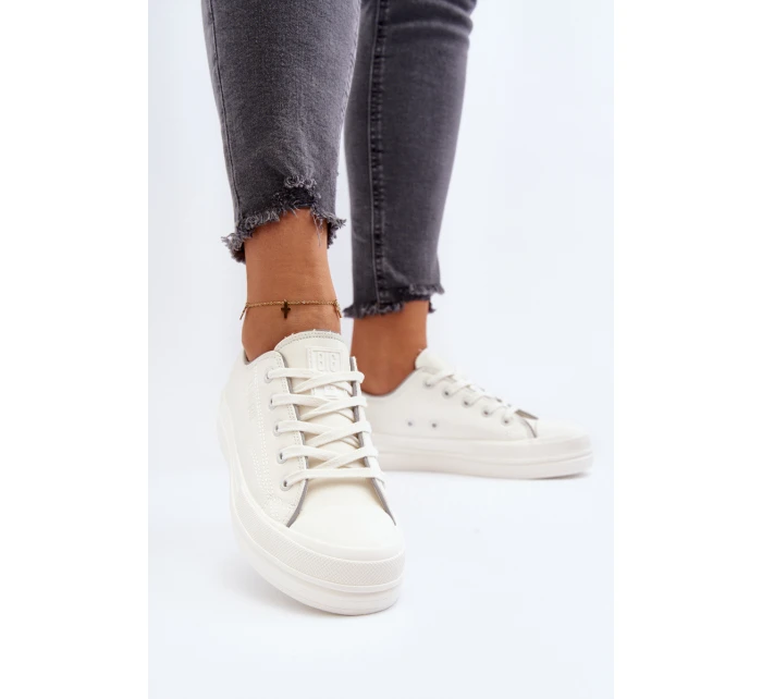 Dámské tenisky z ekologické kůže Big Star model 21649521 Bílé - Big Star Shoes Dámské tenisky z ekologické kůže Big Star model 21649521 Bílé - Big Star Shoes