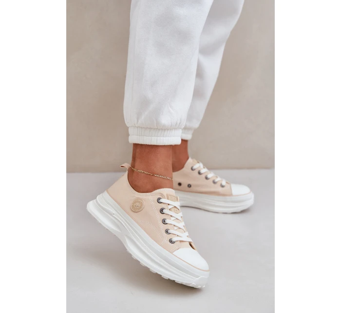 Dámské Tenisky Na Masivní Podešvi Big Star model 21683870 Béžové - Big Star Shoes Dámské Tenisky Na Masivní Podešvi Big Star model 21683870 Béžové - Big Star Shoes