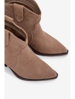 Nazouvací dámské kovbojky z přírodního semiše béžové Beretta Nazouvací dámské kovbojky z přírodního semiše béžové Beretta