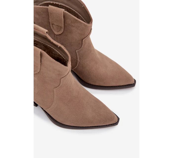 Nazouvací dámské kovbojky z přírodního semiše béžové Beretta Nazouvací dámské kovbojky z přírodního semiše béžové Beretta