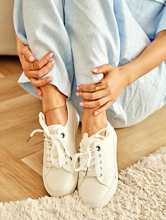 Dámské tenisky z eko kůže Big Star TT274023 Bílé