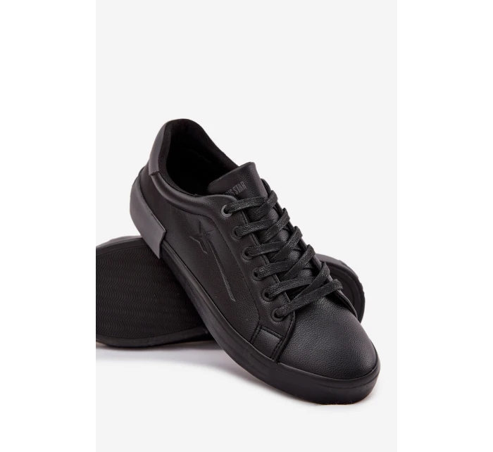 Pánské kožené tenisky Big Star – černé (eko kůže)