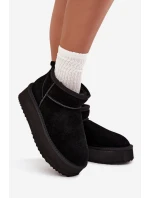 Dámské semišové sněhule Vinceza na platformě – černé Dámské semišové sněhule Vinceza na platformě – černé