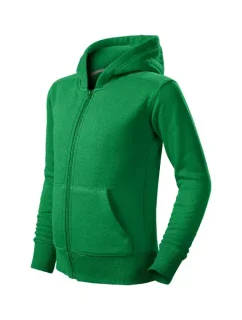 Trendy Zipper mikina dětská středně zelená