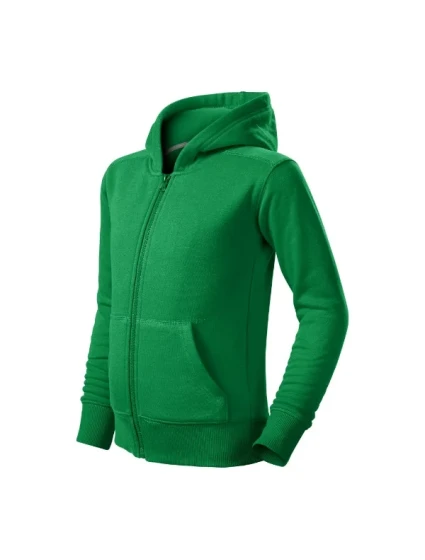 Trendy Zipper mikina dětská středně zelená