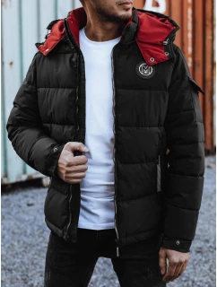Pánská prošívaná zimní bunda s kapucí černá FashionStreet TX4930