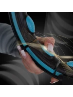 MAGNETICKÝ HULA HOP SET ČERNÝ/TYRKYSOVÝ HHM17 S POČÍTADLEM HMS + ZEŠTÍHLUJÍCÍ PÁS BR163 ČERVENÝ