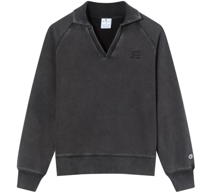 Dámská mikina Polo Neck Sweatshirt šedá model 21493647 KK001 - CHAMPION Dámská mikina Polo Neck Sweatshirt šedá model 21493647 KK001 - CHAMPION