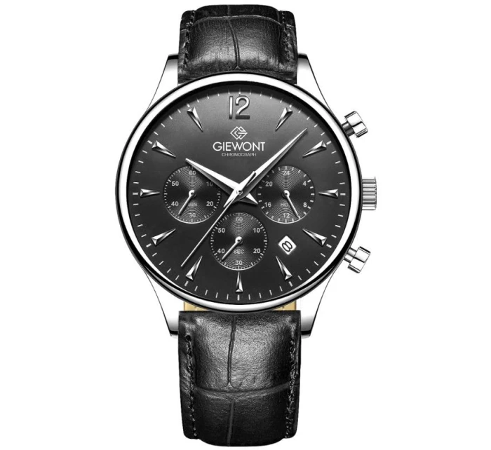 Pánské hodinky Giewont Chronograph Sapphire Black Silver GW6310-A2 Pánské hodinky Giewont Chronograph Sapphire Black Silver GW6310-A2