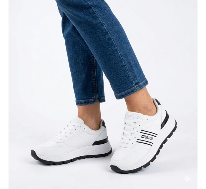 Dámská sportovní obuv na platformě bílá Big Star TT274882