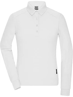 JN Dámské pracovní piqué polo s dlouhým rukávem 02. white model 22533406 - Daiber