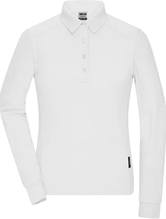 Daiber JN 1841 Dámské pracovní piqué polo s dlouhým rukávem 02.1841 white