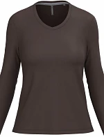 Kariban K 382 Dámské tričko do V s dl. rukávem 20.K382 chocolate