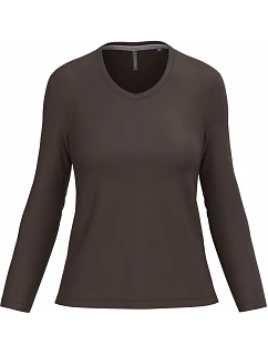 K 382 Dámské tričko do V s dl. rukávem model 22508357 chocolate - Kariban