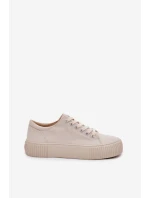 Dámské Textilní Tenisky Big Star model 21693225 Béžové - Big Star Shoes Dámské Textilní Tenisky Big Star model 21693225 Béžové - Big Star Shoes