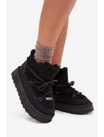 Dámské Sněhule Na Platformě S Kožíškem Big Star Černé model 21705925 - Big Star Shoes Dámské Sněhule Na Platformě S Kožíškem Big Star Černé model 21705925 - Big Star Shoes