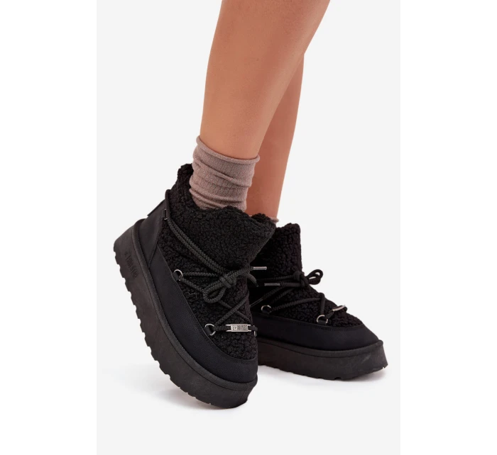 Dámské Sněhule Na Platformě S Kožíškem Big Star Černé model 21705925 - Big Star Shoes Dámské Sněhule Na Platformě S Kožíškem Big Star Černé model 21705925 - Big Star Shoes