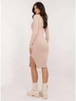 Šaty RV SK model 20619127 béžové - FPrice Šaty RV SK model 20619127 béžové - FPrice