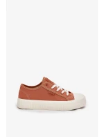 Dámské plátěné tenisky na platformě Big Star – oranžové Dámské plátěné tenisky na platformě Big Star – oranžové