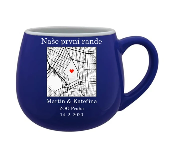 Personalizovaný hrneček s mapou Personalizovaný hrneček s mapou