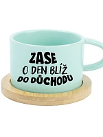 ZASE O DEN BLÍŽ DO DŮCHODU - mint hrníček makronka 200 ml