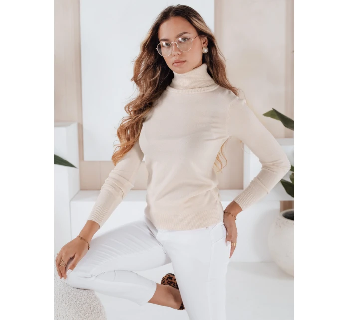 Dámský svetr s rolákem VANORIA cream FashionStreet MY2487