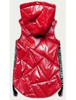 Červená dámská vesta s ozdobnými páskami (B8096-4) Červená dámská vesta s ozdobnými páskami (B8096-4)